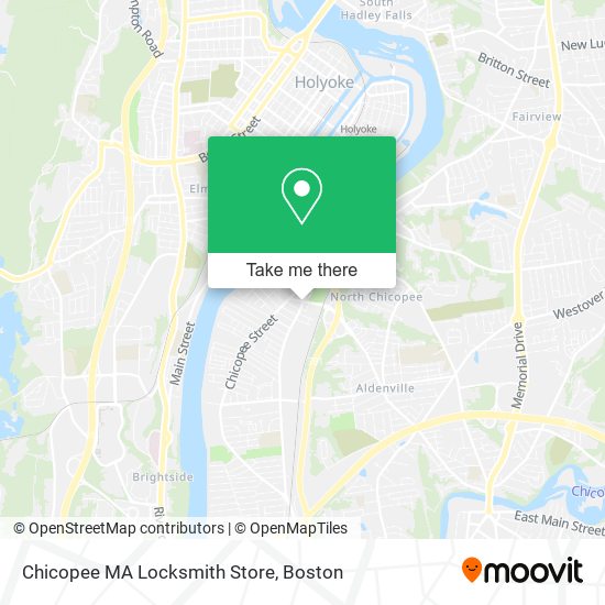 Mapa de Chicopee MA Locksmith Store