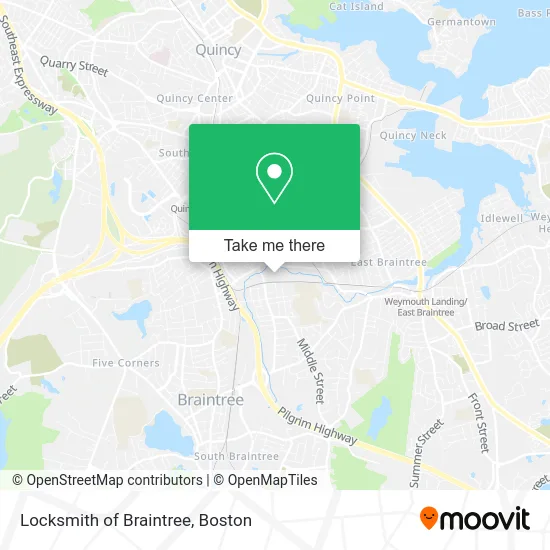 Locksmith of Braintree map
