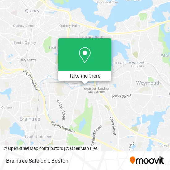 Mapa de Braintree Safelock