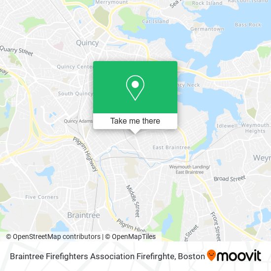 Braintree Firefighters Association Firefirghte map