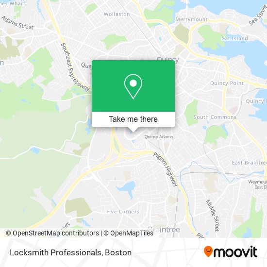 Locksmith Professionals map
