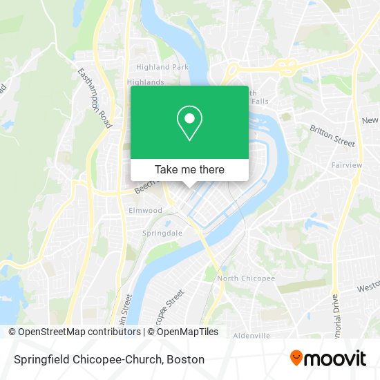 Springfield Chicopee-Church map
