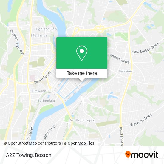 A2Z Towing map