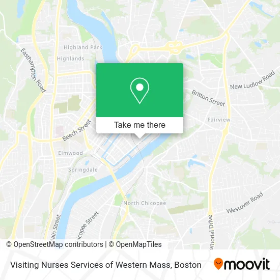 Visiting Nurses Services of Western Mass map