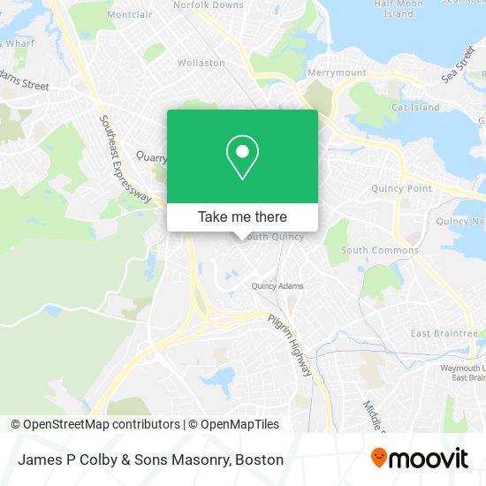 James P Colby & Sons Masonry map