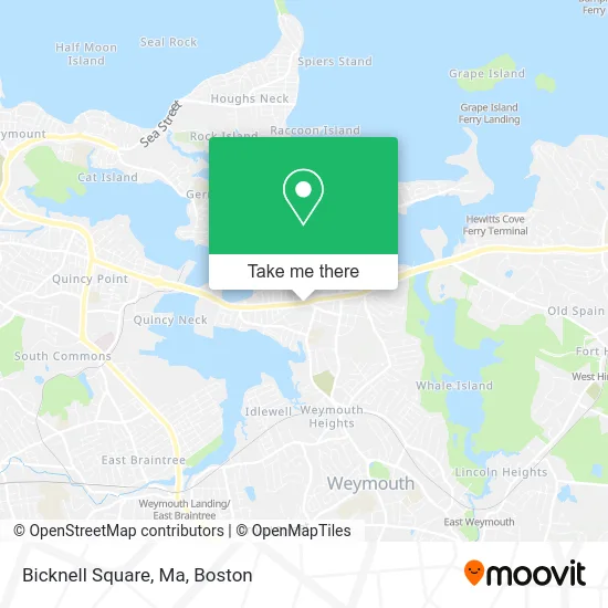 Bicknell Square, Ma map