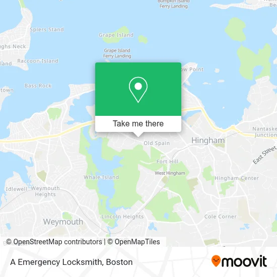 A Emergency Locksmith map