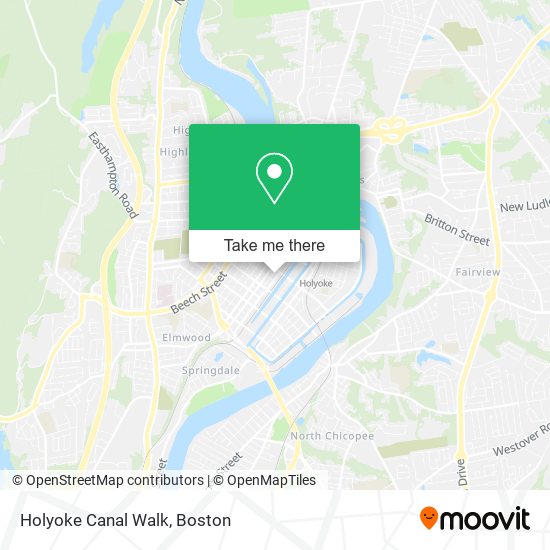 Mapa de Holyoke Canal Walk