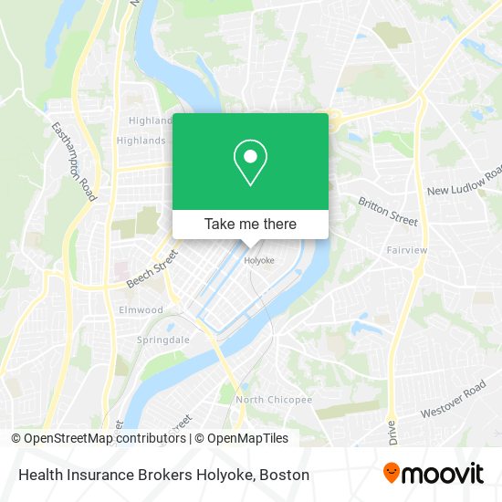 Health Insurance Brokers Holyoke map