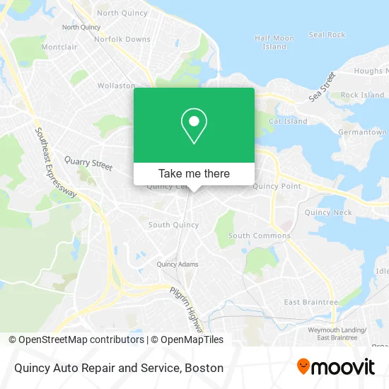 Quincy Auto Repair and Service map