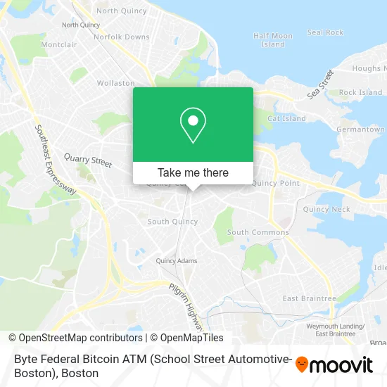 Byte Federal Bitcoin ATM (School Street Automotive-Boston) map