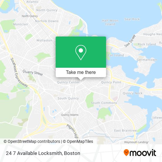 24 7 Available Locksmith map