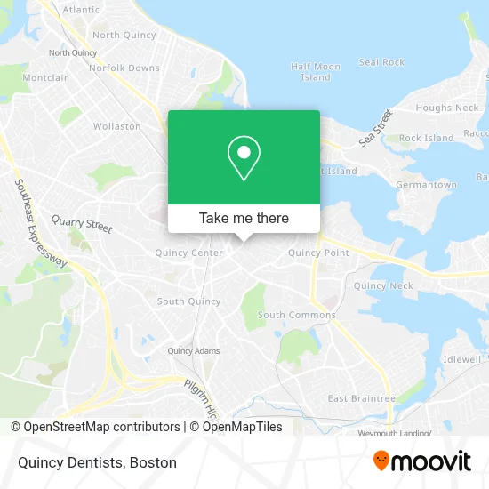 Quincy Dentists map