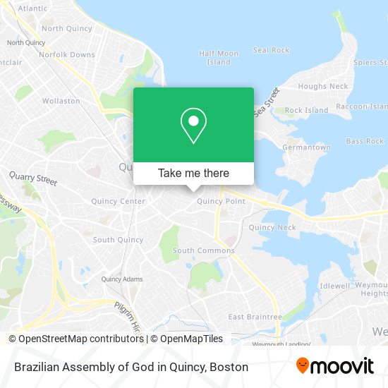 Brazilian Assembly of God in Quincy map