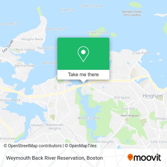 Weymouth Back River Reservation map
