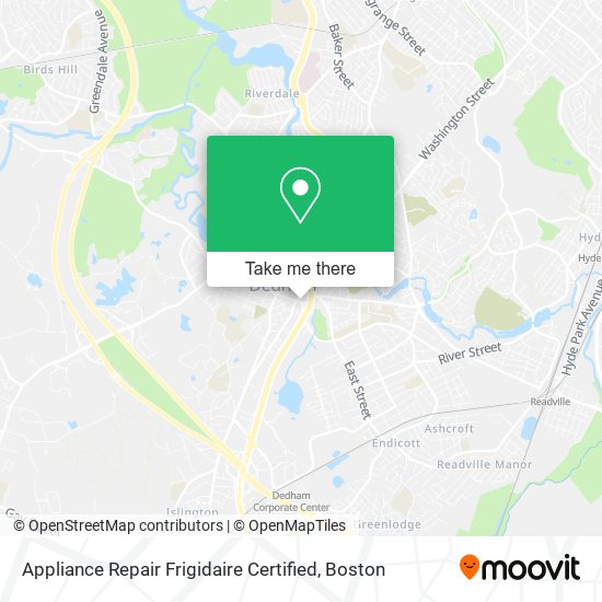 Appliance Repair Frigidaire Certified map