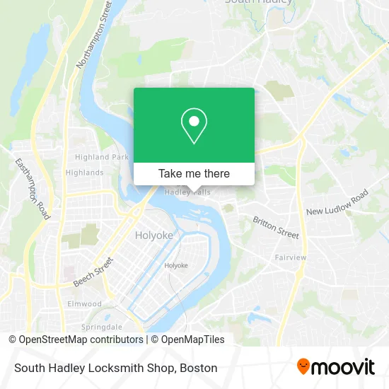 South Hadley Locksmith Shop map