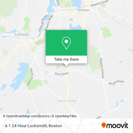 A 1 24 Hour Locksmith map