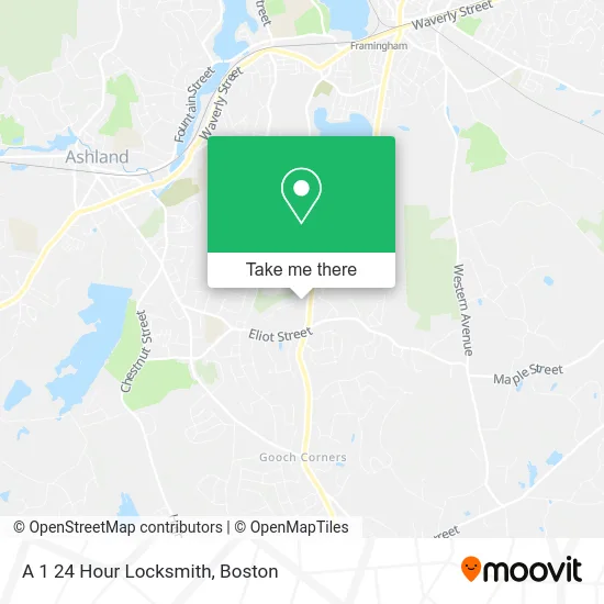 A 1 24 Hour Locksmith map