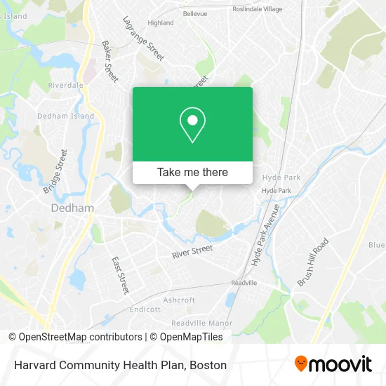Harvard Community Health Plan map