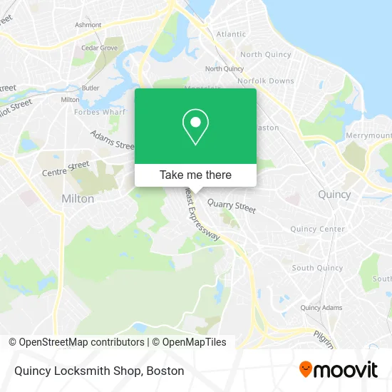 Quincy Locksmith Shop map