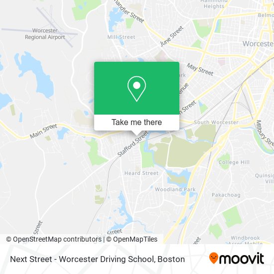Mapa de Next Street - Worcester Driving School