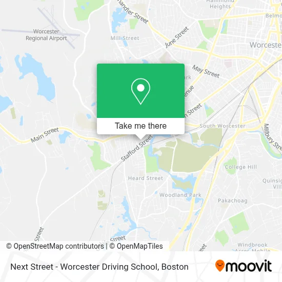 Next Street - Worcester Driving School map