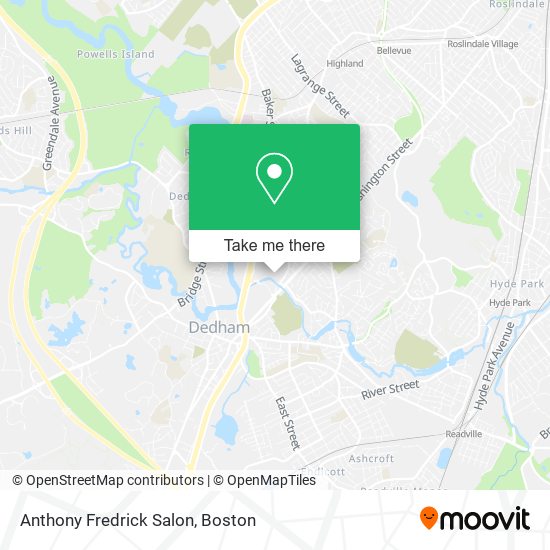 Mapa de Anthony Fredrick Salon