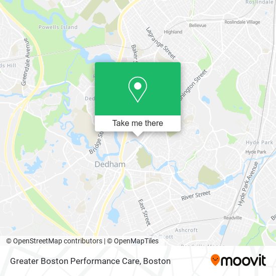 Mapa de Greater Boston Performance Care