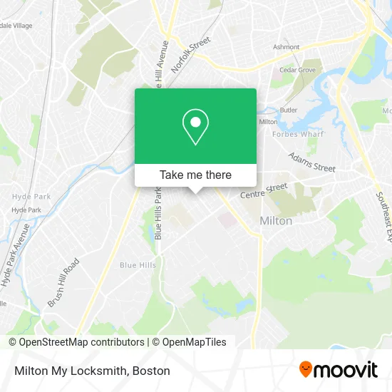 Milton My Locksmith map