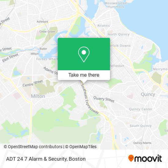 Mapa de ADT 24 7 Alarm & Security