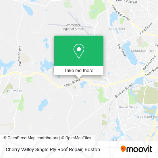 Cherry Valley Single Ply Roof Repair map