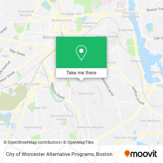 Mapa de City of Worcester Alternative Programs