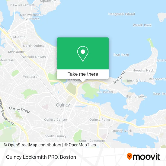 Quincy Locksmith PRO map