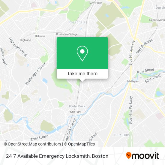 Mapa de 24 7 Available Emergency Locksmith