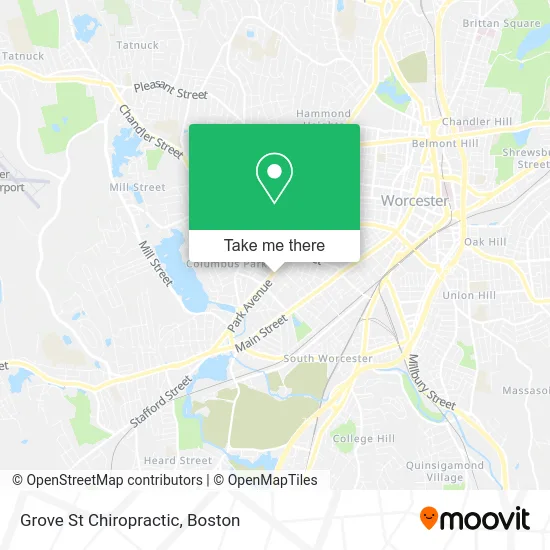 Grove St Chiropractic map