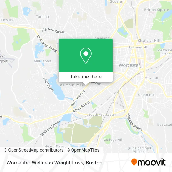 Worcester Wellness Weight Loss map