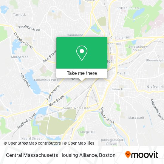 Mapa de Central Massachusetts Housing Alliance