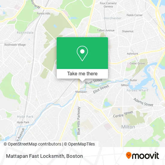 Mapa de Mattapan Fast Locksmith