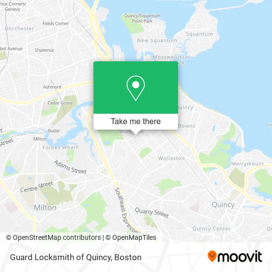 Guard Locksmith of Quincy map