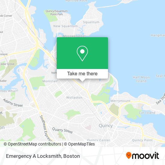 Emergency A Locksmith map