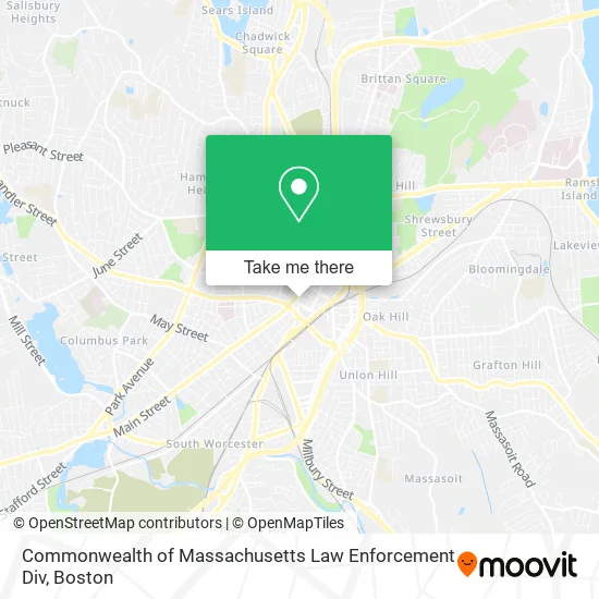 Mapa de Commonwealth of Massachusetts Law Enforcement Div