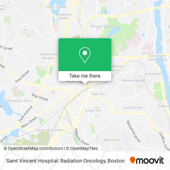 Mapa de Saint Vincent Hospital: Radiation Oncology