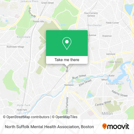 North Suffolk Mental Health Association map