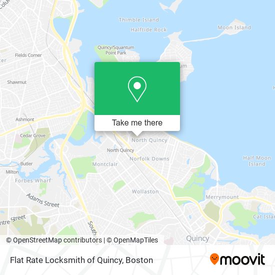 Mapa de Flat Rate Locksmith of Quincy