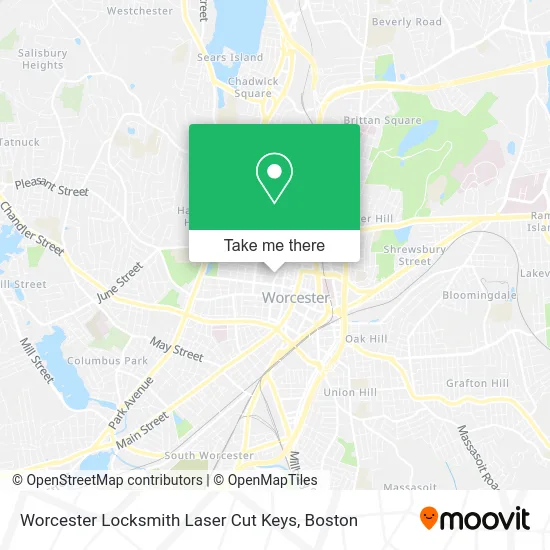 Worcester Locksmith Laser Cut Keys map
