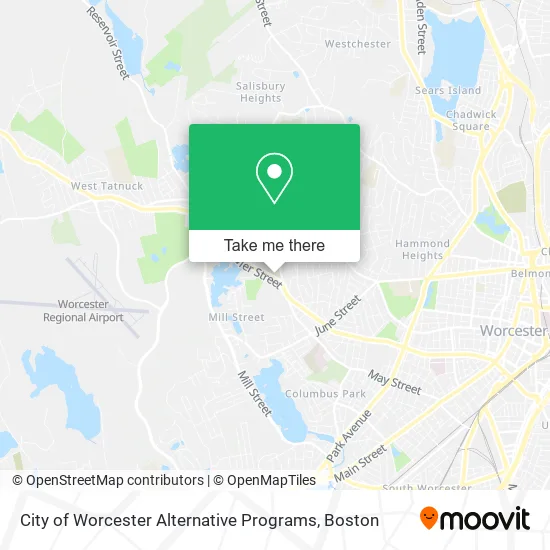 Mapa de City of Worcester Alternative Programs