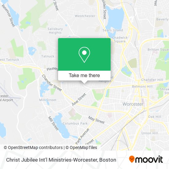 Christ Jubilee Int'l Ministries-Worcester map