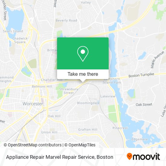 Appliance Repair Marvel Repair Service map