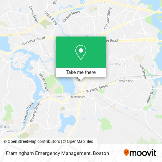 Framingham Emergency Management map